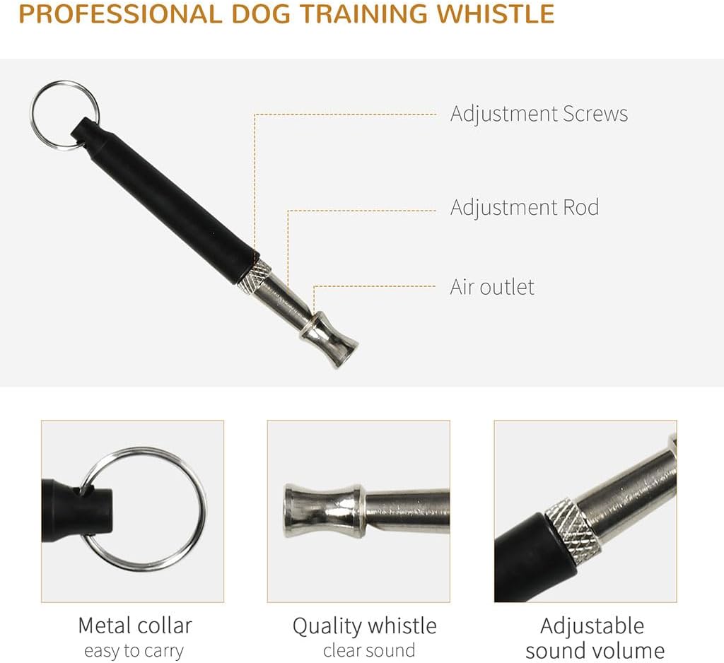 8 Piece Dog Training Equipment, Modern Dog Course Equipment with 9.8' Tunnel and Canine Whistle Portable Dog Motion Equipment with Pause Box and Carry Bag for Outdoor Dog Training