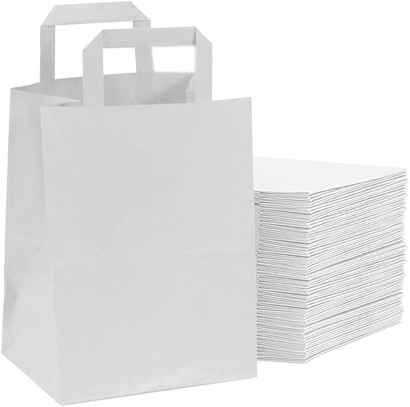 HOT BARGAINS Brown Paper Bags With Flat Handle, 150 Pack - View #12