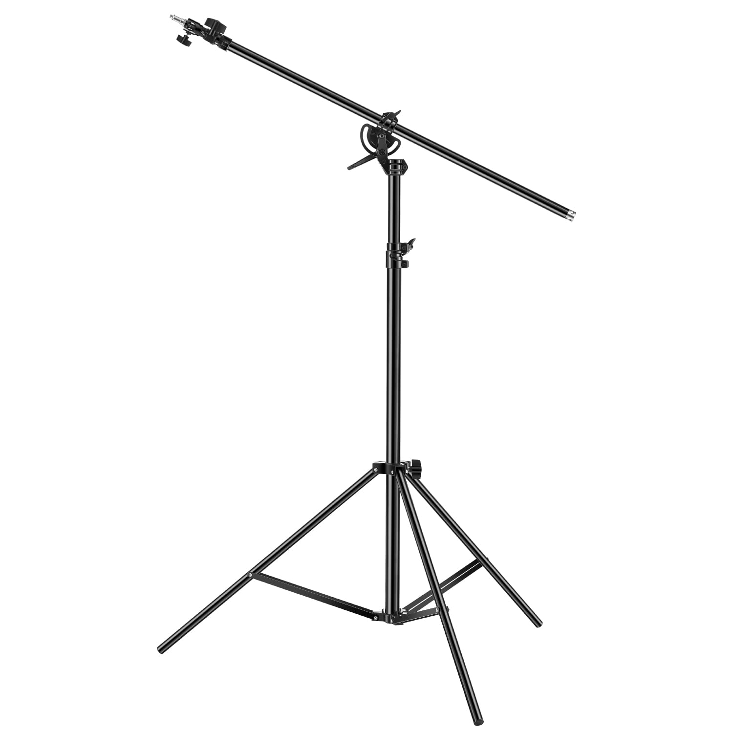 VEVOR Support d'éclairage en Aluminium, Hauteur Max. 390 cm, trépied de Photographique réglable, avec Bras flèche, Sac Sable, Charge Max. 5 kg, pour boîte à lumière, Flash de Studio, Anneau Lumineux