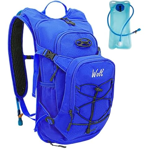 Wolt | Hiking Hydration Backpack with 2L Water Bladder for Women Men, Hydration Pack for Hiking, Running, Cycling, Climbing (Blue) Cover