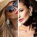 11 Pairs Trendy Gold Knot Earrings for Women Chunky Statement Long Link Drop Dangle Earrings Fashion Lightweight Hypoallergenic Jewelry Set (Gold)