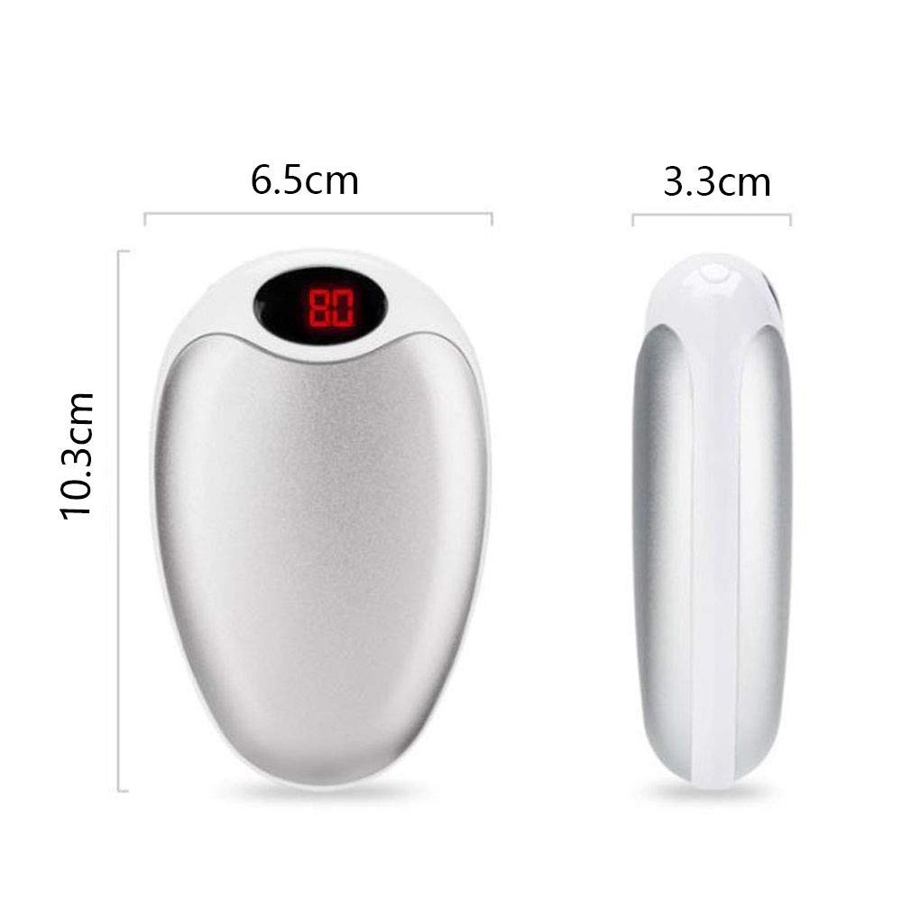 Display Digitale Intelligente Scaldamani Ricaricabile 2 in 1 Power Bank Multifunzione 4000 mAh USB Scaldamani a Doppio Lato Scaldamani Elettrico Power Bank