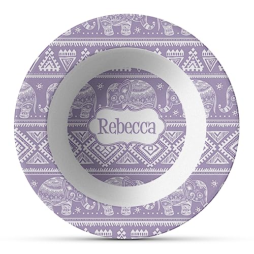 Personalized Baby Elephant Plastic Bowl - Microwave Safe - Composite Polymer