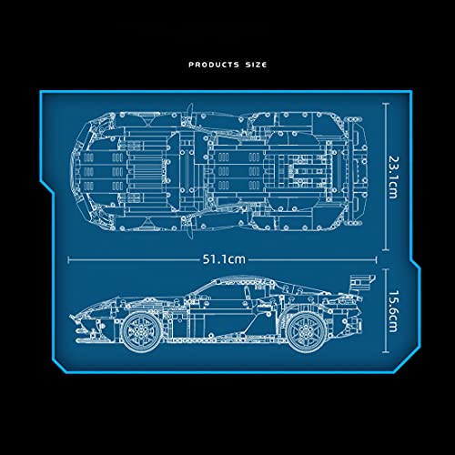 Mocdiy Technic Sportwagen für Aston Martin DB11, Sammlerstück, Superauto, Modellbausatz, 2268 + Teile, Bausteine… – Bild 8