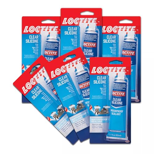 Loctite Silicone Sealant, Clear, 2.7 fl oz Tube, 6...