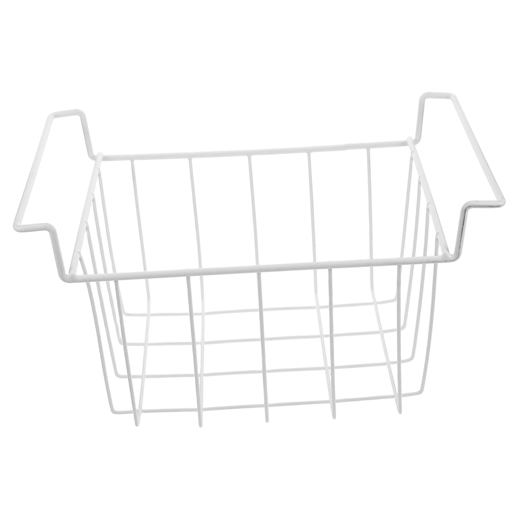 Cesta metálica resistente para organizar congeladores horizontales y almacenamiento de cocina