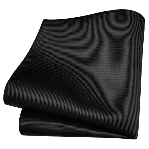 Image of Branduce 3.15 inch（8cm） Solid Formal Tie and Pocket Square Plain Necktie Lapel Pin and Tie Clip Set for Men