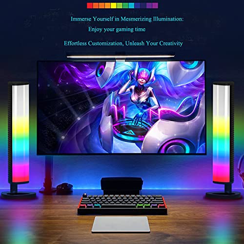 Somktn 2 Pack Smart Led Light Bar-Rgb Smart Led Strip-Ambient Lighting With Button/App Control, Tv Backlight, Mood Lighting For Gaming, Pc, Tv, Room Decoration #TOP6