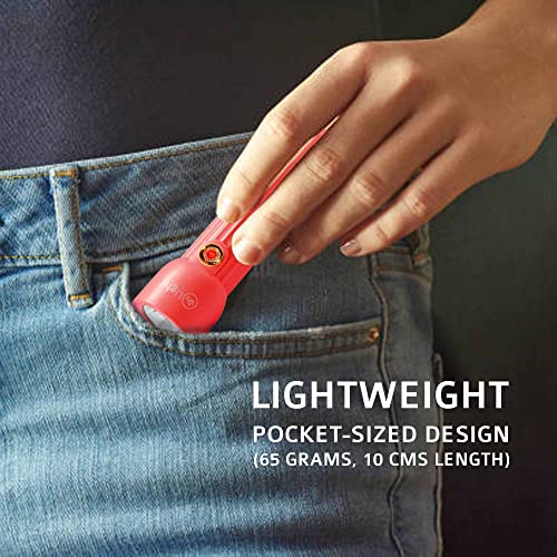 Image of Mr.Light Rechargeable LED Torch Light, USB Type-C Charging, 3 Modes (High /Low /Strobe), Up to 20 Hours Backup, Mini Lightweight Pocket Flashlight for Home, Camping, Hiking & Work (Red)