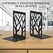 ALOTCHE Bookends 4 Pieces, Tree Design Modern Metal Bookends for Shelves, Black Tree Book Ends Decorative Book Organizer for Desk, Decorative Shelve Book Stopper for Home Office