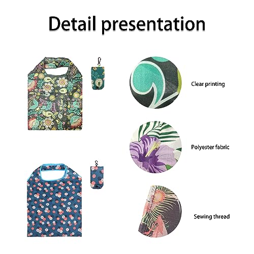 GVSAVY 4pcs Collapsible Shopping Bags, Reusable Tote Bags, Portable Shopping Bags, Waterproof Gift Bags - Image 3