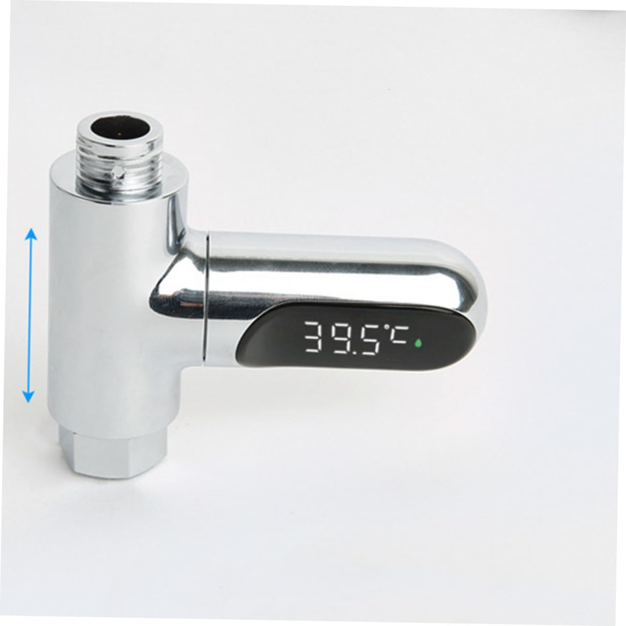 LED Anzeige Wassertemperaturmesser für Babydusche 1/2 Zoll Silber