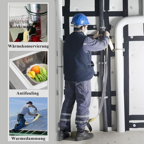 HONGTAISHENG Alu Klebeband, Hitzebeständiges Aluminium Klebeband zum Reparieren von Metalloberflächen, 119mm x 50m Wasserdichtes Selbstklebend für Kanäle, Klimaanlagen, Lüftungsschlitze, Dicke 0.1mm