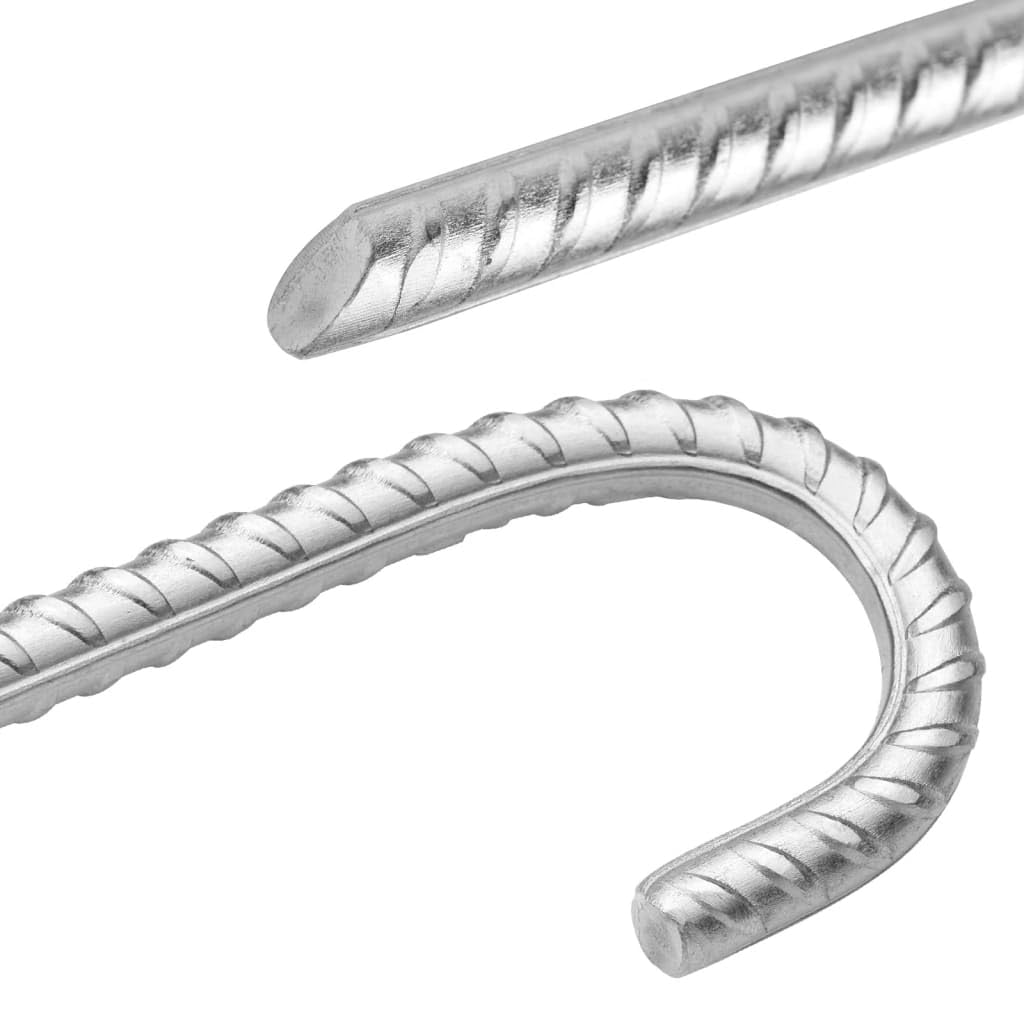 Zeltheringe 12 Stück 41,5 cm verzinkter Stahl Ø12 mm mit Haken, für Camping Zeltabspannung, Erdanker für Sturm Windbeständigkeit und Outdoor Zeltheringe