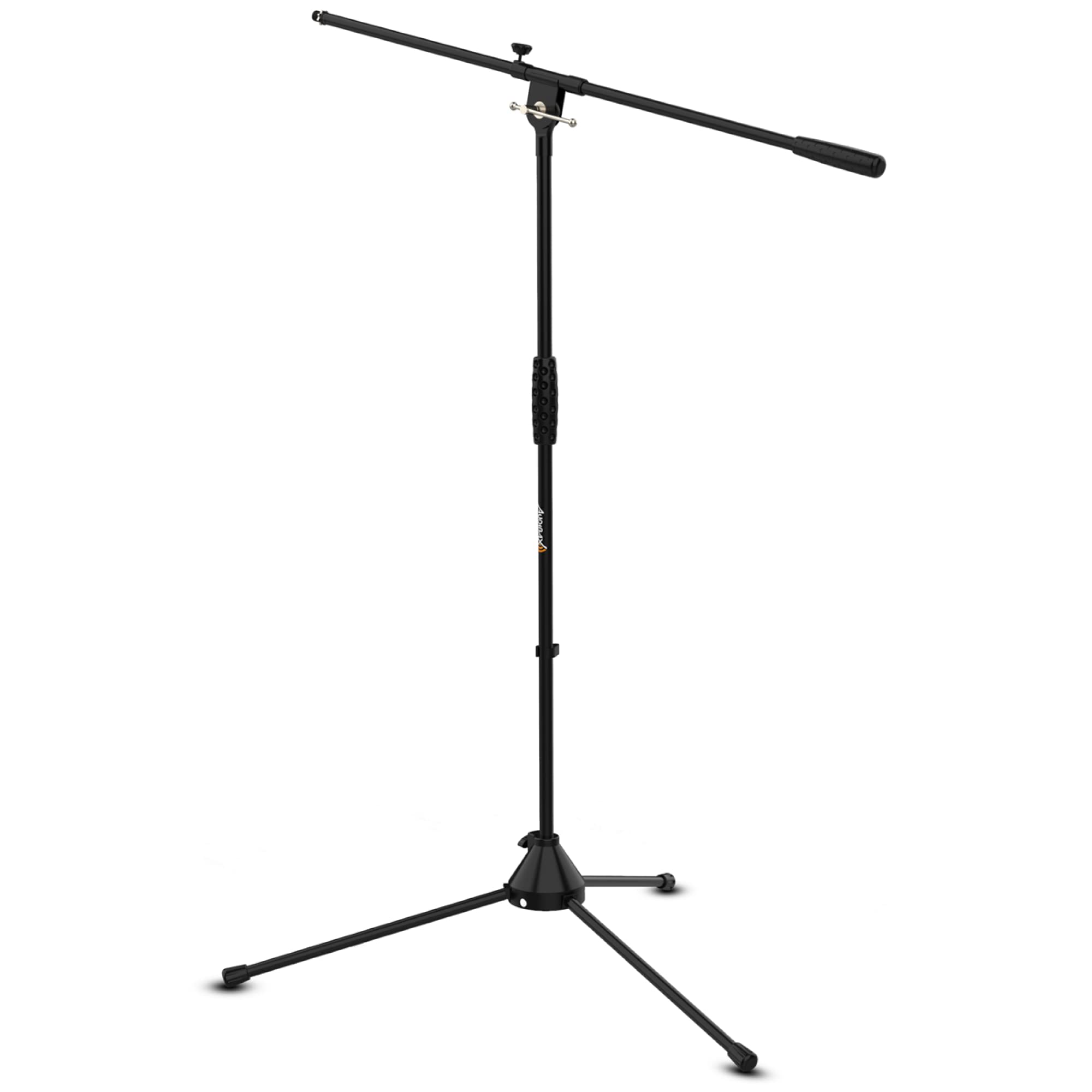 Audibax Ayra 10 Nero - Supporto per Microfono da Pavimento - Supporto con Braccio Regolabile e Clip per Microfono - Supporto per Microfono con Base - Design Pieghevole e Regolabile in Altezza