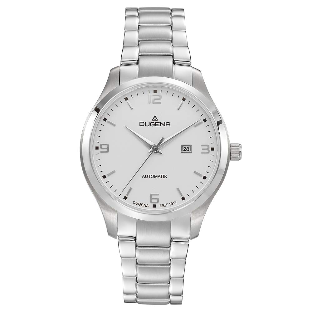 Dugena Damen Automatik Armbanduhr, Saphirglas, Edelstahlarmband, Tresor Woman Automatik, Silber, 4460913
