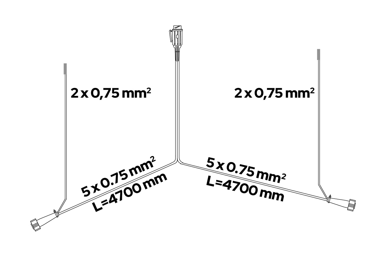 Aspöck Kabelbaum, elektrisch, Stecker 7 m, 13-polig