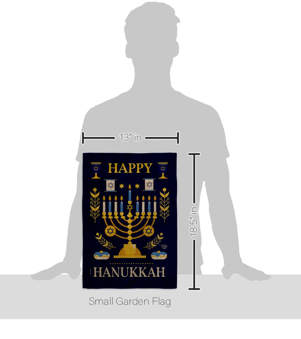 Menorah White and Blue Candles Hanukkah Chanukah Bobble