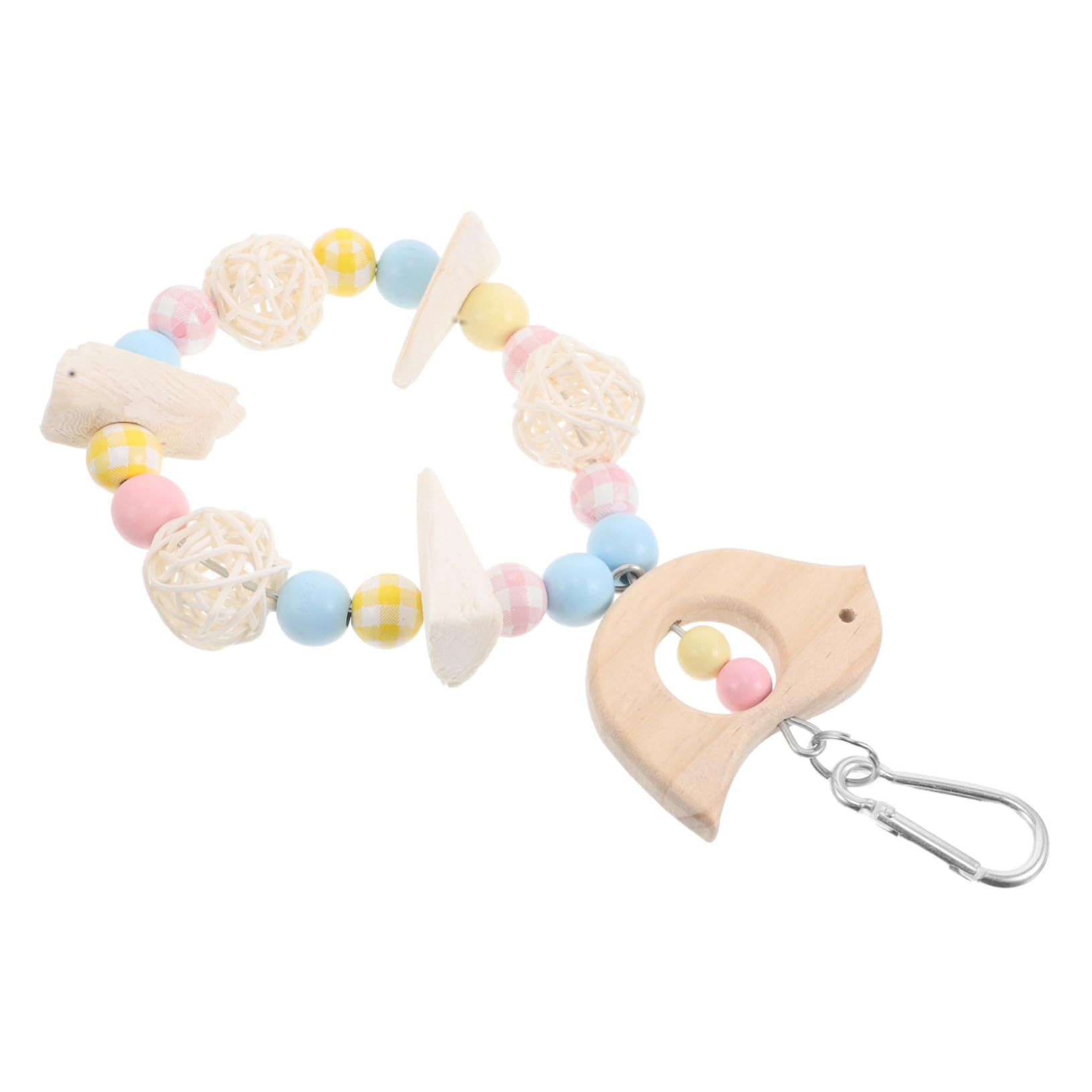 VANZACK Colorful Parrot Chewing Swing Interactive Garland Perch for Parakeets Easy Setup Bird Cage Accessory Beak Health Physical Activity