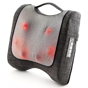 Krafty Massagekissen mit Wärmefunktion Donnerberg München Rückenmassagegerät für Shiatsu und Klopfmassage 4D – Massagegerät mit Infrarotwärme für Haus Büro Auto TÜV Süd