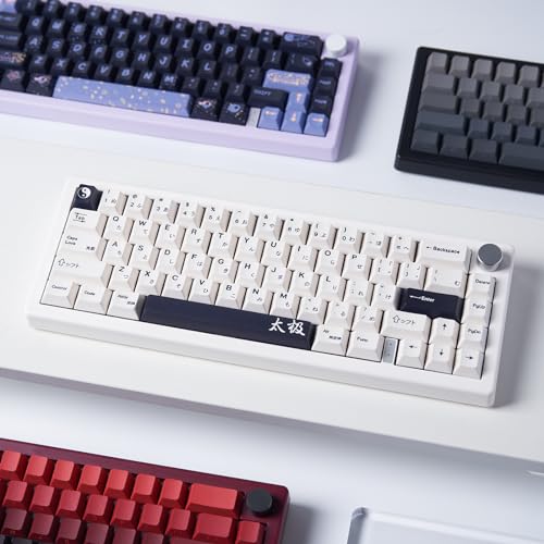 Suehiodhy Gmk67 White Japanese Mechanical Keyboard Hot-Swappable Bluetooth/2.4G/Type-C 65% Custom Rgb Keyboard With Linear Lubed Switches Via Programmable Volume Knob For Win/Mac/Ios thumb #6