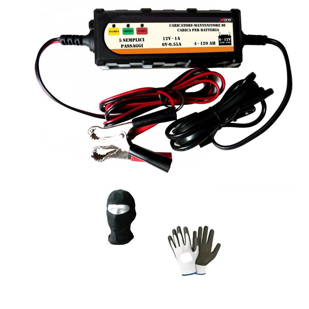 Caricabatteria 6v/12v per moto e scooter e mantenitore di carica per auto COMPATIBILE CON YAMAHA T-MAX 560 caricabatterie per batterie al piombo e gel fino a 120 Ah