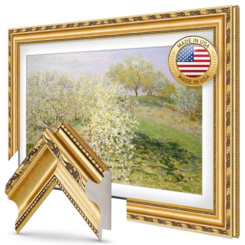 Ornate Gold 65' Premiere Deco TV Frame - Compatible ONLY with Samsung The Frame TV and Pro TVs (Fits 2021-2026, LS03A, LS03B,LS03C,LS03D,LS03FA,LS03FW)