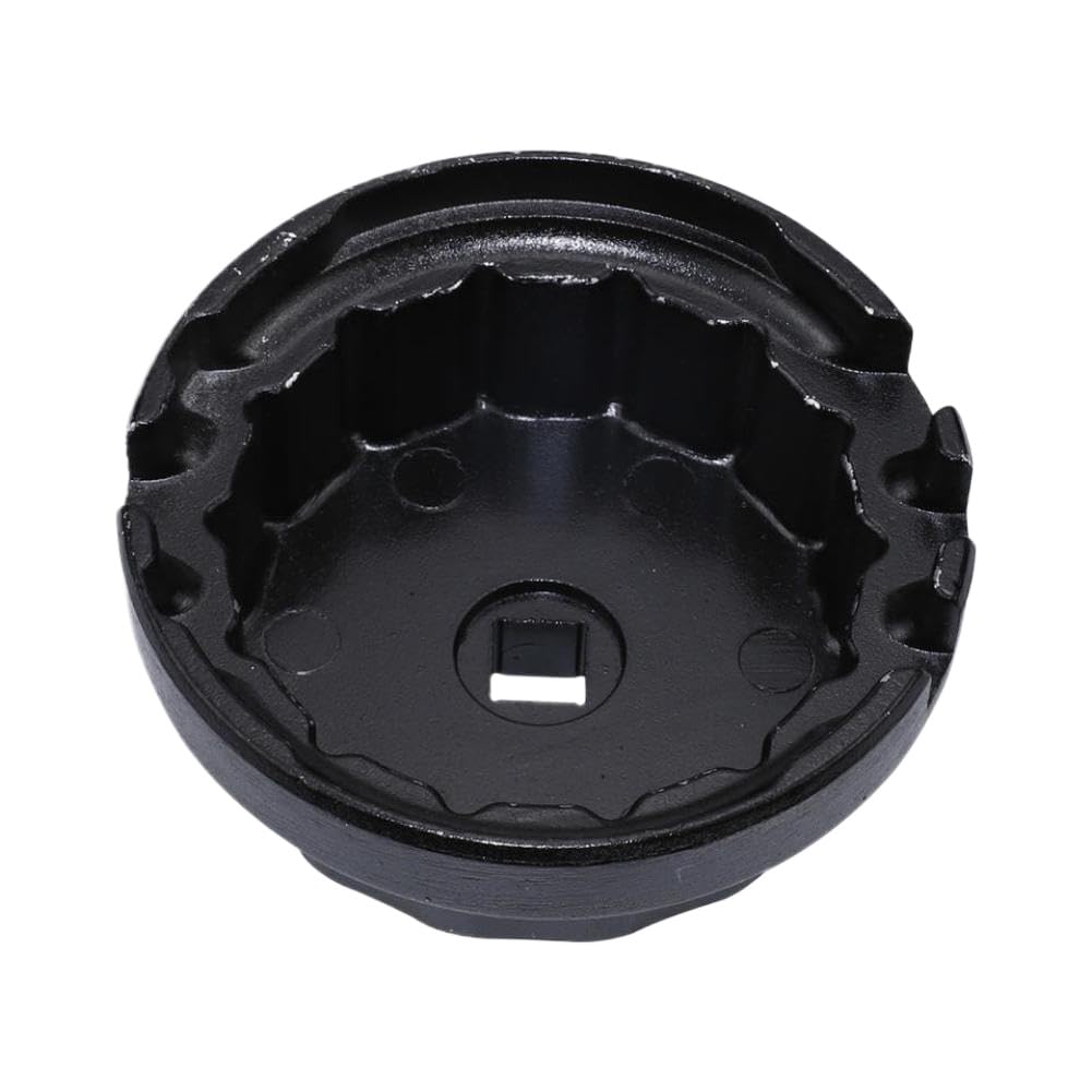 YMquqKTKw Oil Filter Wrench 64.5mm Compatible with ES300h GS GX is LX NX Avalon Sienna Tundra Land(1PC Black)