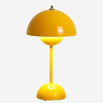 Dimmable Flowerpot Table Lamp Wireless, with 3 Brightness Modes Led USB Table Lamp Wireless Touch Dimmer Decorative Vintage Table Lamp for Bedroom, Office, Dining Room,Yellow