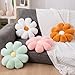 JZNEXD 2 Pcs Flower Throw Pillow Set for Teen Girls Bedroom Preppy Room Decor Aesthetic, Cute Daisy Decorative Preppy Throw Pillows for Bed Sofa Chair Home Decor (Pink & White)