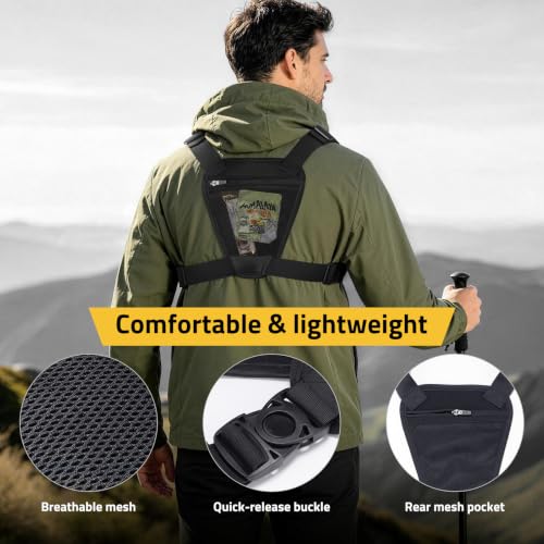 CVLIFE Chest Bag for Men, Outdoor Adjustable Running Vest with Gear Holster - image 6