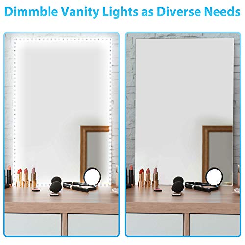 Led Vanity Mirror Lights, DIY 13ft 240 LEDs Makeup Vanity Light, Plug in Dim-able Vanity String Lights with Cord, Mirror not Included