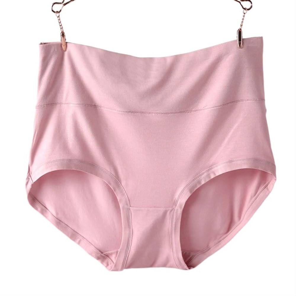 4 mutandine da donna in fibra di bambù, a vita alta, per modellare il corpo, mutandine da donna (anguria, 4XL)