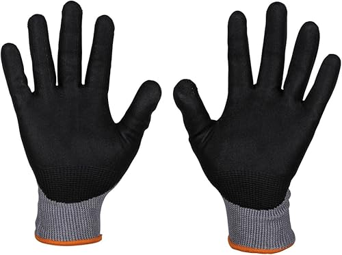 Miniatura 12 de Klein Tools - Guantes de trabajo, guantes de punto resistentes a cortes ANSI A2 recubiertos de nitrilo, tela HPPE, aptos para pantalla táctil