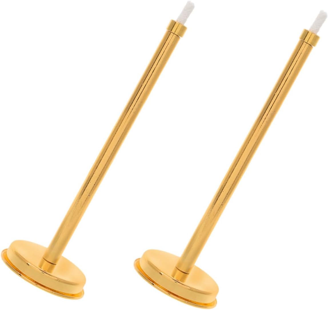 3sets Alloy Material Long Neck Candle Warmer Lamp Snuffer for Replacement Wicks Oil Lamps 2pcs*3(4)
