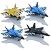 HSOMiD Alloy Planes/Airplane/Aircraft Toy with Pull Back Stealth Bombers and Fighter Planes Black (Black)