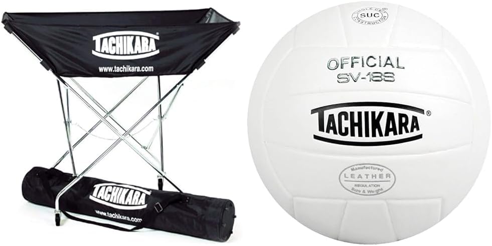 Tachikara® BC-HAM Volleyball Cart (EA) and Tachikara® SV-18S Indoor Volleyball (EA) Bundle