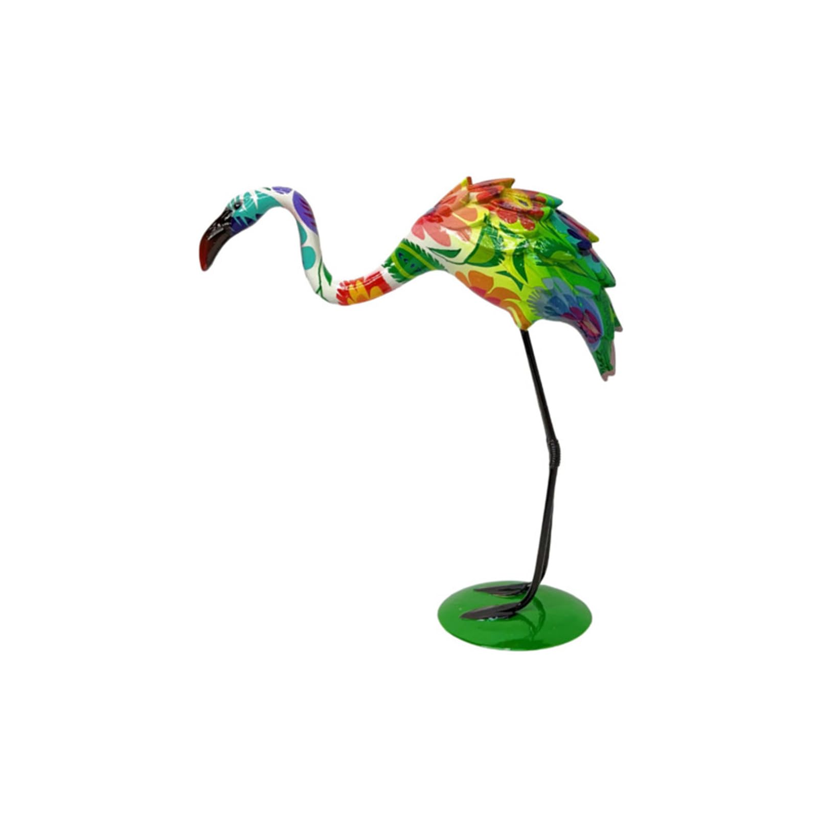 Resin Flamingos Statue Collectible Figurines Flamingos Bird Sculptures Desktop Decoration Ornament for Home Garden Decors Desktop Decorations
