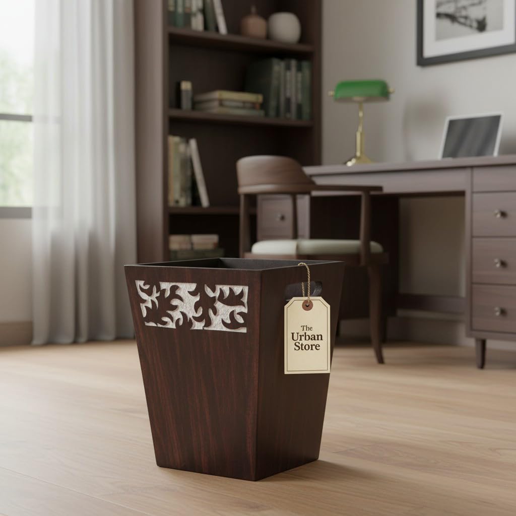 Elegant Wooden Paper Bin - THE URBAN STORE -9