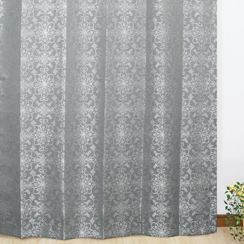 �t���b�g�J�[�e�� �y�i��D6030A-�O���[ �I�[�_�[��185cm×��100cm�z �q�_�������Č����ڂ��X�b�L�� �f�M �ۉ� ���{��