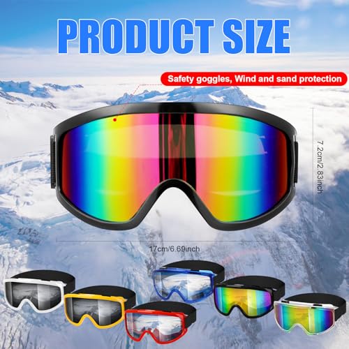 Relaxweex HAT-RELAXWEEX-0298 6 Pack Snow Ski Goggles Uv Protection Snowboard Goggles Motorcycle Ski Glasses Dust Proof Goggles Winter Snow Sports Goggles For Men Women Adult thumb #1