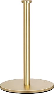 OBODING Gold Kitchen Paper Towel Holder - Countertop Stand for Standard and Large Rolls