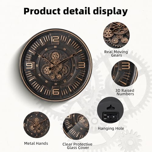 20 " Bronze Large Moving Gear Wall product photo 20 " Bronze Large Moving Gear Wall product