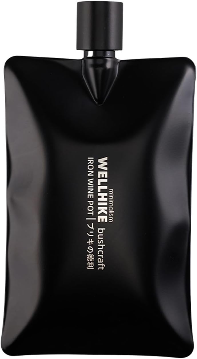 150ml / 6oz Pocket Square Liquor Flask, Stainless Steels Wine Pots & Hip Flask, Hiking Drink Bottle & Drinking Flasks, Outdoor Sports Kettle, Wine Jug with Leak Proof Lid for Camping, Travels (Black)