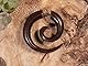 Fly Style 1 Stück Fake Piercing Spirale - Ohrring aus Horn, Knochen oder Holz mit Schraubverschluss, Materialwahl:Sonoholz