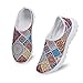 Dolyues Azteca Bohemia Novedad Mujer Entrenadores - Mandala Leopard Butterfly Mujer Entrenadores Zapatillas Zapatillas de deporte Caminar Deporte Correr, Mandala de azulejos marroquíes, 43.5 EU