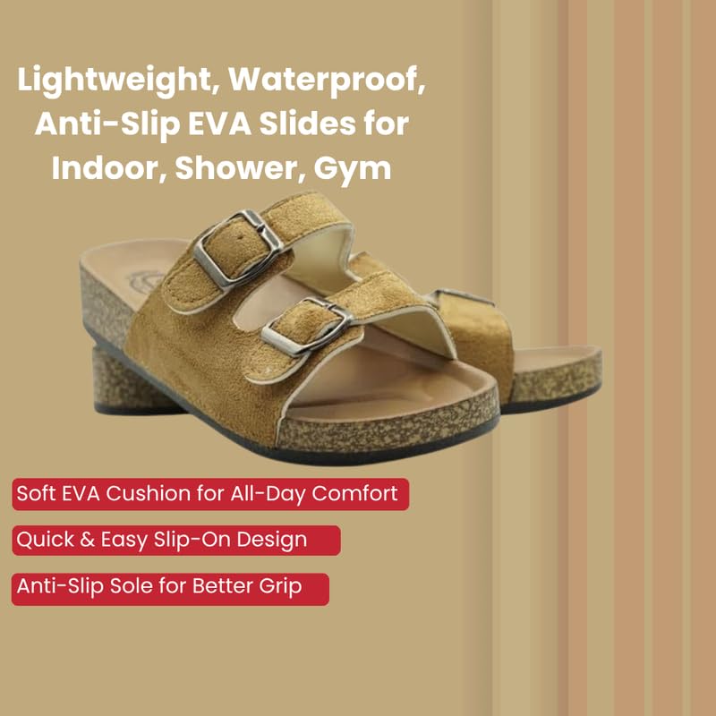 TX002 Women’s Slip-On Sandals with Arch Support – Lightweight EVA Slippers, Open Toe Waterproof Non-Slip Shower Slides – Comfortable Indoor House Shoes, Travel, Gym & Beach Sandals for Women4