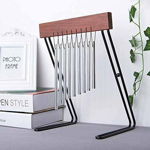 Table Top Bar Chime, Single-row Musical Percussion Chimes Instrument with Solid Aluminum Pipe,Hand Chime for Classroom Management Table Decor or Kids Educational Gift - Thumbnail 6
