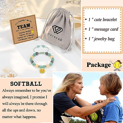 Image of Softball Volleyball Bracelet Gifts for Girls, Daughter, Niece, Softball Gifts for Team