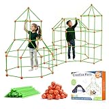 Tiny Land DIY Höhle Kinder Konstruktionsspielzeug Outdoor Spielzeug für 5+ ahre alt Junge & Mädchen - 130PCS Kreatives Bauset Für Kinder Höhle Bauen Indoor